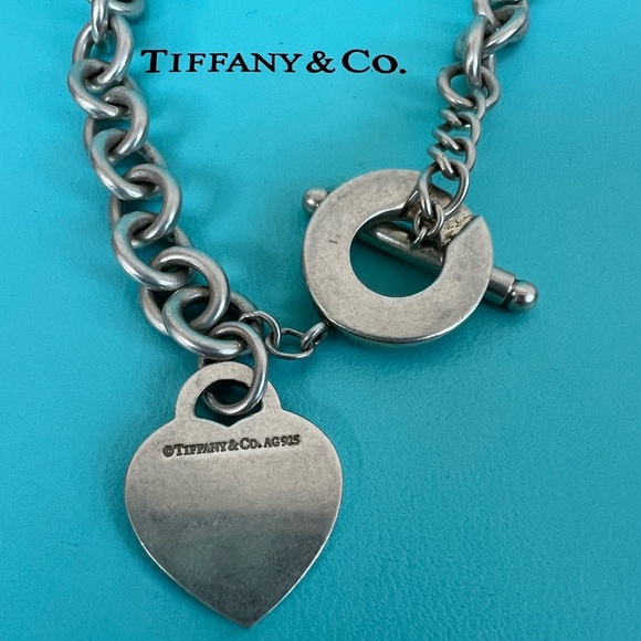 🔴Authentic TIFFANY & CO Return To Tiffany Heart Tag SS Toggle Link Necklace🔴 - Picture 12 of 15